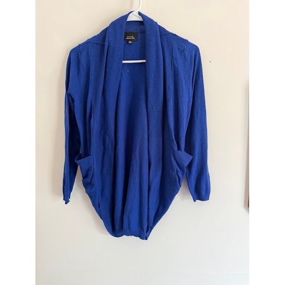 Active Designed in Los Angeles Sweaters - Active Designed in Los Angeles Cardigan Womens‎ S Blue Open Front Cocoon SW9802